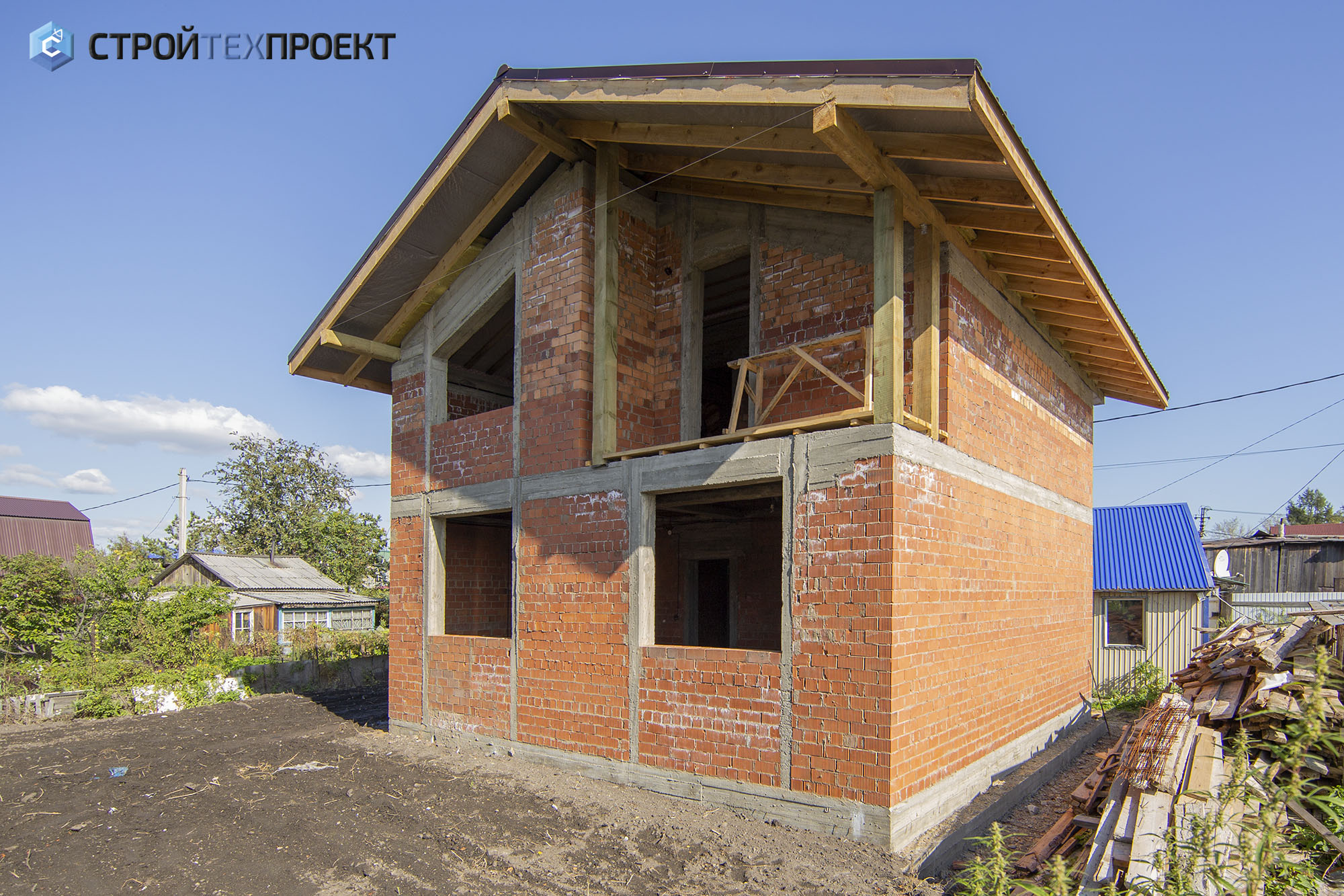 Постройка кирпичного дома по индивидуально выполненному проекту